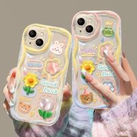 เคสสำหรับ IPhone 12 11 13 14 PRO MAX 6 7 6S 8 14 Plus X XR XS MAX 11 12 13 Se 2020 6SPlus 7Plus 6Plus 8Plus 14 Plus XSMAX 3D หมีน่ารักเคสรูปทรงกบ