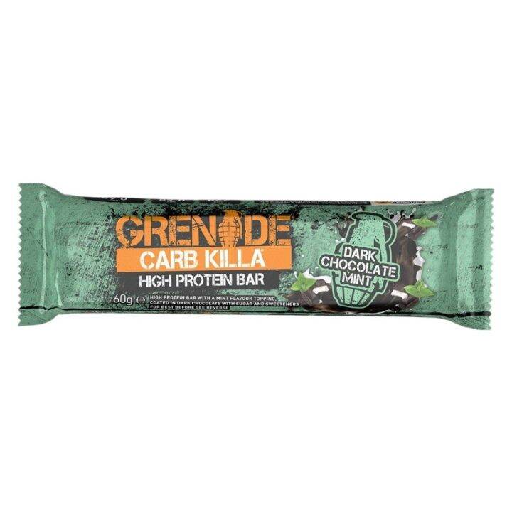 import-foods-grenade-high-protein-bar-dark-chocolate-mint-60g-เกรนเนต-โปรตีนบาร์ผสมดากช็อกโกแลตมินทราสเบอร์รี่-ขนมคลีน-60g