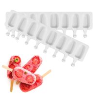 4/8 Cavity Big Oval Silicone Popsicle Mold For DIY Cake Dessert Jelly Pudding Ice Cream Cube Tray Bakeware Pan Decorating Tools Vacuum Cleaners Access