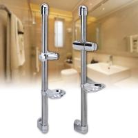 ❇﹍ Universal Handheld Shower Rail Slider Holder Slide Bar with Soap Tray Adjustable Angle Shower Holder Lifter Pipe Kit