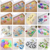 △✣ New 38cmx69cm Cute Cartoon Anti-Slip PVC Bath Mats With Sucker Bathroom Carpet Shower Pad Soft Massage Pad Multi-Color