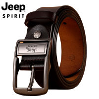 JEEP SPIRIT เข็มขัดผู้ชายหนังแท้แบรนด์หรู,เข็มขัดหนังแท้หัวเข็มขัดเข็มอัลลอยคุณภาพสูงลายย้อนยุคธุรกิจสำหรับผู้ชายพร้อมกางเกงยีนส์เข็มขัดใหม่