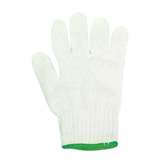 ถุงมือผ้าฝ้ายสีเขียว-ขนาด-4-ขีด-cotton-gloves-400-g-ขายยกโหล-12คู่