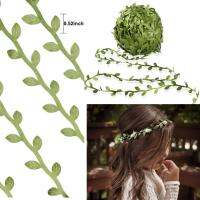 20M Leaf Ribbon Eucalyptus for Crafts Garland Wedding Arch Vine Decorative Wreath Accessory Wedding Wall Crafts Party Decoration