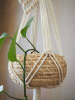 Macrame Plant hanger แขวนหม้อ Plante โบฮีเมียนทอผ้าหมุนกระถางดอกไม้แขวน planter ตกแต่งผนัง Garden supplie