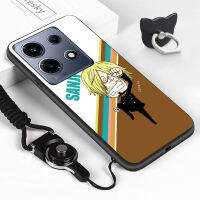 เคส Mop Mall สำหรับ Infinix Note 30 5G 30 Pro 30 VIP เคสเคสทีพียูลายลิงลูฟี่โซโรเซนจิหมวกฟางโจรสลัดซิลิโคนนิ่มสายคล้องแหวนใส่นิ้วเคสครอบโทรศัพท์