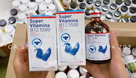 1 chai 100ml super vitamin b12 5500 - chính hãng tornel- dùng cho gà đá - ảnh sản phẩm 1