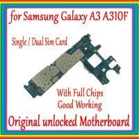 แผงวงจรหลักปลดล็อกสำหรับเมนบอร์ด A310f A3ของ Galaxy แผงวงจรลอจิกแบบ16Gb พร้อมระบบทดสอบการทำงานอย่างครบถ้วน