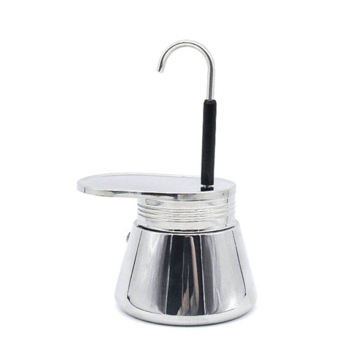 Moka Pot, Single Spout Stovetop Moka Pot Stainless Steel Mini Stovetop ...