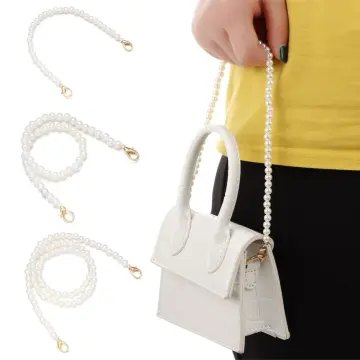 Large Pearl Shoulder Bag Strap w/ Gold Beads