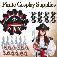 6/12/18/24 Sets Child Birthday Party Favors Pirate Party Supplies Pirate Accessories Pirate Hat Pirate Sword Halloween Props