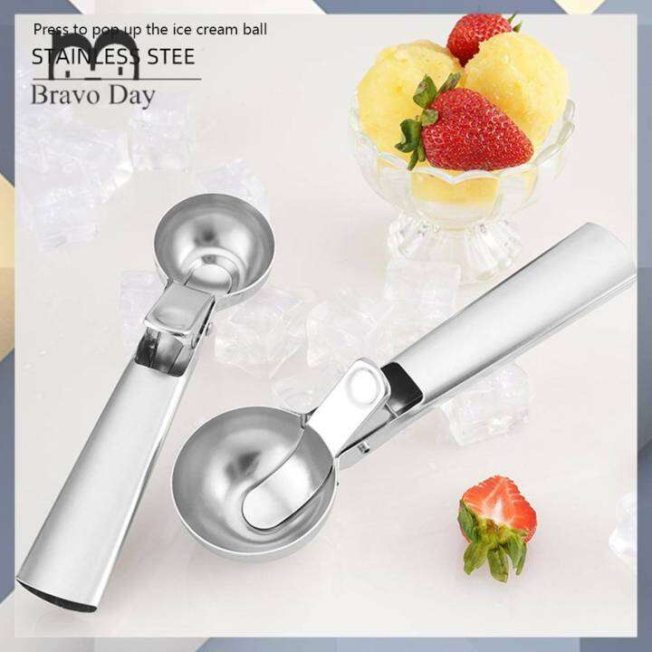 Stainless Steel Fruit Watermelon Ice Cream Baller Scoop Stacks Home 