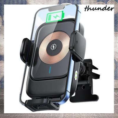 Thunder ที่วางโทรศัพท์ในรถยนต์ 15w ชาร์จเร็ว ไร้สาย เซ็นเซอร์อัจฉริยะ โทรศัพท์มือถือ Gps นําทาง รองรับตัวยึดTH