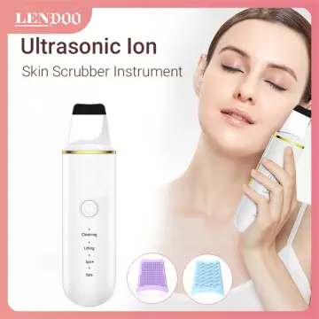 Facial Skin Scrubber Face Spatula, Ultrasonic Skin Spatula Scrubber  Blackhead Remover Gentle Peel Peeling Pore Cleanser Exfoliator Lifting Tool  Comedones Extractor USB Rechargeable