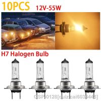 ❄☍♝Cuizicai6034443 Mitsubisi-Lâmpada De Sinal Do Farol Dianteiro Carro Halogênio Luz Nevoeiro Lâmpadas Diurnas Alta Potência Brquente H7 12V 55W 10ชิ้น