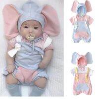 Newborn Cute Cartoon Elephant Ears Bodysuit for Male and Female Infant Set 0-24 Months