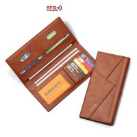 ZZOOI Wallets for Men Luxury Designer Purse Business PU Leather Long Slim Clutch Bag Male Fashion Multi-card High Quality Money Bag