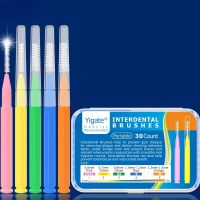 30Pcs/set I Shaped Interdental Brush Denta Floss Interdental Cleaners Orthodontic Dental Teeth Brush Toothpick Oral Care Tool