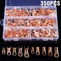 ☃ 70/160/280/350PCS 10A-50A Open Crimp Ring Connector OT Cable Electrical Wire Terminal Copper Lugs Terminal Connectors Kit