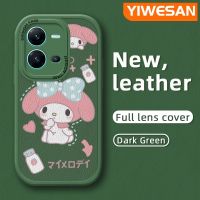 YIWESAN เคสสำหรับ Vivo V25 5G V25E X80ไลท์5G เคสการ์ตูนน่ารักเมโลดี้ดีไซน์ใหม่แฟชั่นซิลิโคนนิ่มหนังลายเคสมือถือกันกระแทกเคสปกป้องเลนส์เต็มรูปแบบ