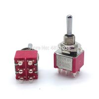 2pcs T812 Locking Toggle Switch T80-T ON ON ON 3A/250V 5A/125V 6mm 6PIN SP3T 3 Way Switches