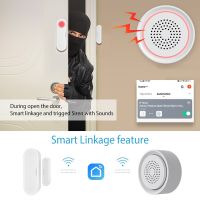 3 In 1 Temperature And Humidity Sensor Wifi Sound And Light Alarm Mobile App Remote Tuya Smart Sound And Lighting Alert Sirene