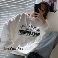 Spades Ace เสื้อฮู้ด เสื้อแขนยาวอบอุ่น หลวมและสบาย น่ารัก ทันสมัย สบาย สไตล์ A28J099 42Z231018