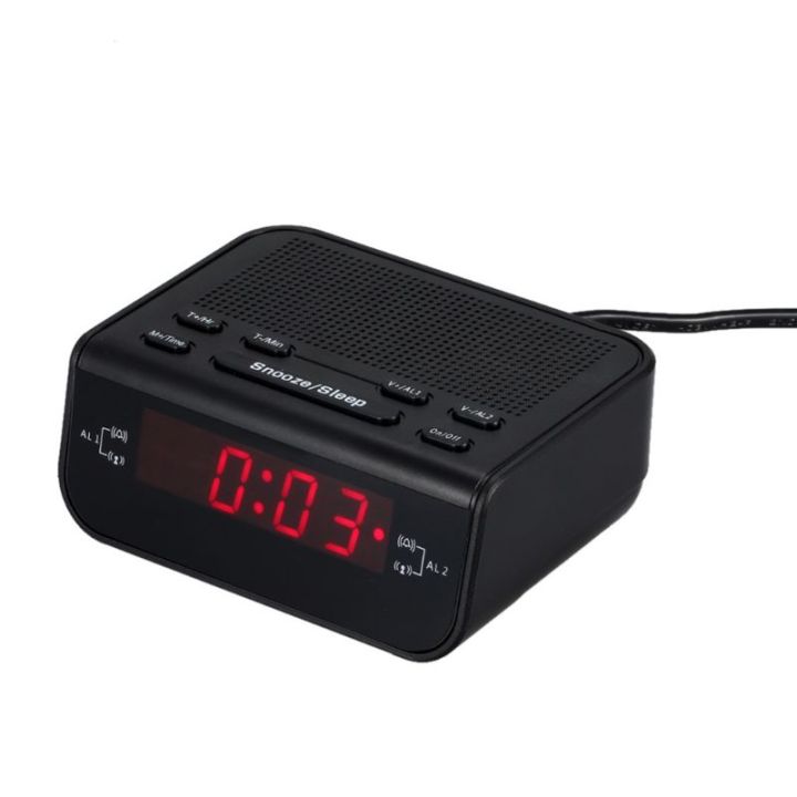 worth-buy-ตัวจับเวลาการนอนหลับระบบเตือนภัยแบบดูอัลวิทยุนาฬิกานาฬิกาปลุก-fm-แบบดิจิตอลไฟ-led-สีแดงแสดงเวลา-sz