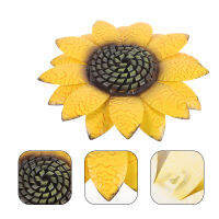 Ajigo【Hot Sale】 Iron Art Welcome Sunflower Wall Mount 3D Sunflower ตกแต่งสวนแขวนตกแต่งดอกทานตะวัน