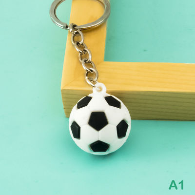 [Annabels] อุปกรณ์ตกแต่งกุญแจรถพวงกุญแจจี้กระเป๋าสุดสร้างสรรค์3D พีวีซีพวกกุญแจเทนนิสฟุตบอลบาสเก็ตบอลเบสบอลกระตุ้นได้