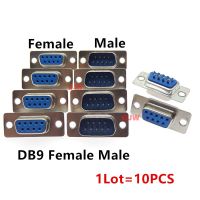 {": 》: ขั้วต่อพอร์ตอนุกรมสำหรับติดตั้ง PCB สำหรับท่านชายหญิง DB9 10ชิ้นตัวเชื่อมต่อ D-Sub แบบ RS232 COM สำหรับซ็อกเก็ต9Pin อะแดปเตอร์9P สำหรับ PCB