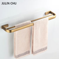 Bronze Bathroom Towel Bar Antique Brass Wall Mounted Double Towels Hanger Shelf Rack for Lavaroty Kitchen Bath Room Ho 57 cm