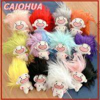 CAIOHUA 10ซม. ค่ะ ของเล่นตุ๊กตาขนาดเล็ก ฟันไม่มีฟัน ผมยาวทรงยาว ตุ๊กตาฝ่ามือฟันหายไป คาวาอิ พร้อมพวงกุญแจแหวน ตุ๊กตาผ้าฝ้ายผ้าพลัฌ สาวๆ