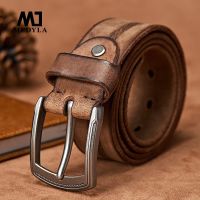 MEDYLA  Men Belt Alloy Pin Buckle Advanced Leather Belts Jeans Casual Original Cowhide Waistband Youth belt Handmade MD567 Belts