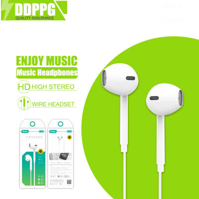 DDPPG หูฟัง แบบมีสาย lateral in-ear พร้อมไมค์ เหมาะสำหรับ android 3.5 มม