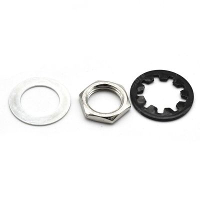 ‘【；】 50Sets Guitar Nuts Washers & Lock Washers For US CTS Pots & Switchcraft Jacks
