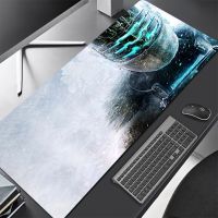 แผ่นรองเมาส์ขนาดใหญ่ เครื่องเกมคอนโซล Dead Space Gaming Laptop Table Pad อุปกรณ์คอมพิวเตอร์ Mausepad แผ่นรองเมาส์กันลื่น แผ่นรองเมาส์คีย์บอร์ด