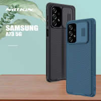 HongYueNuanTongSheBeiYou Nillkin เคสสำหรับ Samsung Galaxy A73 5G,ฝาครอบกล้องกล้องเลื่อนเคสโทรศัพท์พีซีบางเฉียบสำหรับ Samsung Galaxy A73เคสเลนส์5G