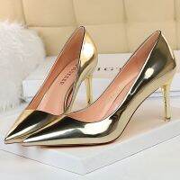 BIGTREE Shoes 2023 Sexy Kitten Heels Women Pumps Patent Leather Stiletto Heels Women Wedding Shoes Female Pumps Plus Size 43