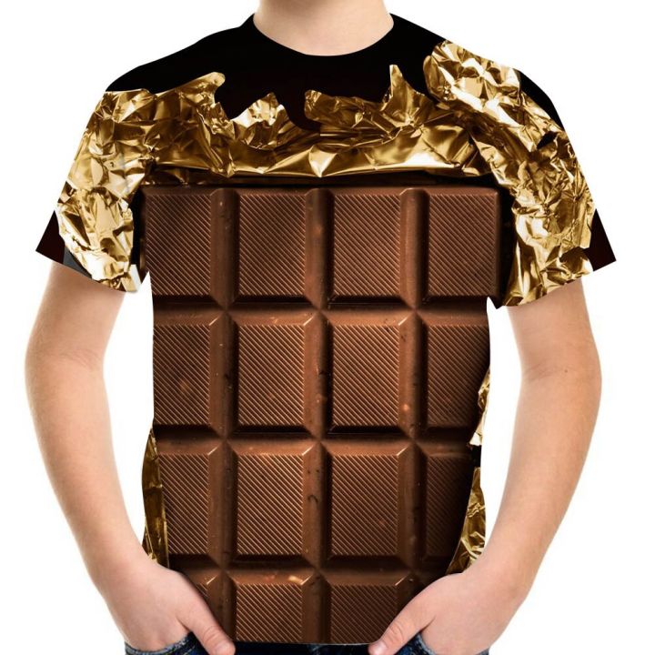 girl-boy-3d-t-shirt-food-chocolate-candy-sauce-kitkat-creativity-pattern-print-t-shirt-for-4-20y-children-kids-birthday-clothes