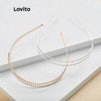 (สินค้าใหม่ )Lovito ที่คาดผม ประดับเพชร​คริสตัล สองชั้น