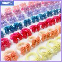 MUMU 10pcs/set มินิ ยางยืด เครื่องประดับคาดศีรษะ เครื่องประดับผม โบว์ผูกผม ที่รัดผม สแครชชี่