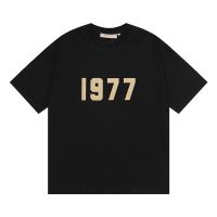 เสื้อยืดแขนสั้น1977กลุ่มไฮสตรีทสำหรับฤดูร้อนผู้ชายและผู้หญิงฝ้ายหลวมสบายตัดหมอก