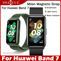 สายนาฬิกาข้อมือสำหรับ For Huawei Band 7 สาย Band Milanese Loop For Huawei Band7 สาย smart watch สายนาฬิกาข้อมือ