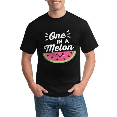 Fashion Diy T-Shirt For Men One In A Melon Watermelon Pun 100% Cotton Gildan