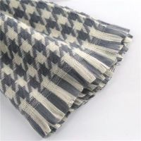 MUJI MUJI Unprinted muj houndstooth cashmere scarf for women ins Korean version retro versatile soft warm student shawl scarf trendy