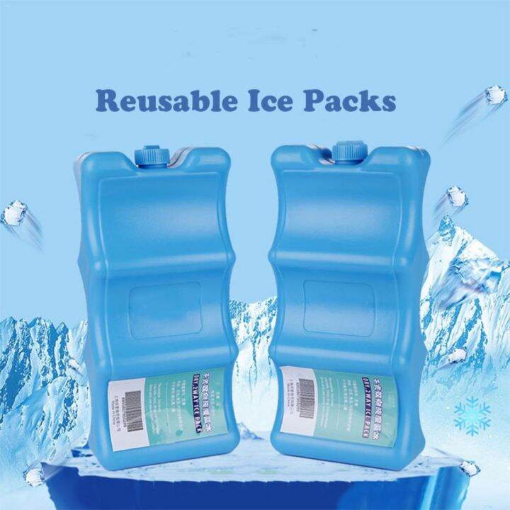 2Pcs 600ML Reusable Ice Packs Breastmilk Storage Baby Care Cooler Bag