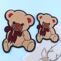 1 pcs ขนาดใหญ่น่ารักเย็บปักถักร้อยหมีผีเสื้อ Plush Applique Patches DIY เสื้อผ้ากางเกงยีนส์หมอนเย็บมืออุปกรณ์ตกแต่ง-Piejt