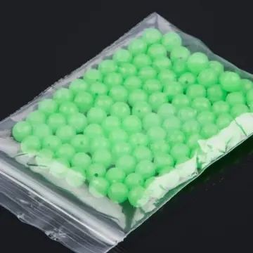 Luminous Fishing Beads Green Glow Fish Beads Oval Plastic Beads Lure Tackle  Eggs