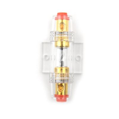 New Audio In Line AMP Amplifier Cable AGU 4 Gold Plated Fuse Holder Block For Car Vehicle Subwoofer Fuses Accessories